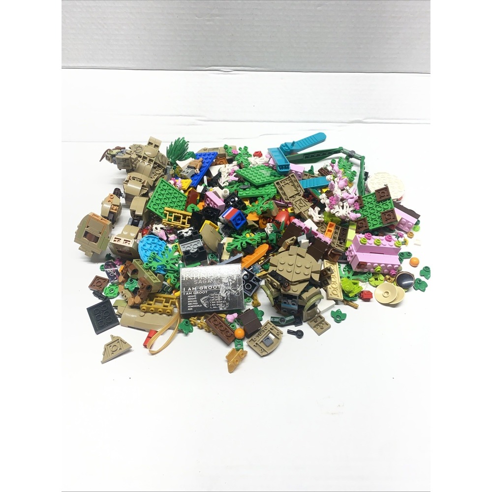 LEGO Bulk Mixed Lot 1.7 lbs Assorted Bricks Plates Plant Foliage Special Parts